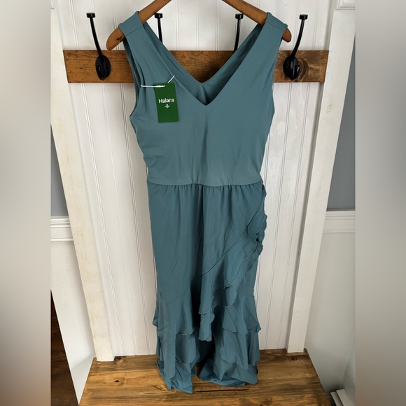 HALARA Teal High Low Dress - Picture 3 of 4